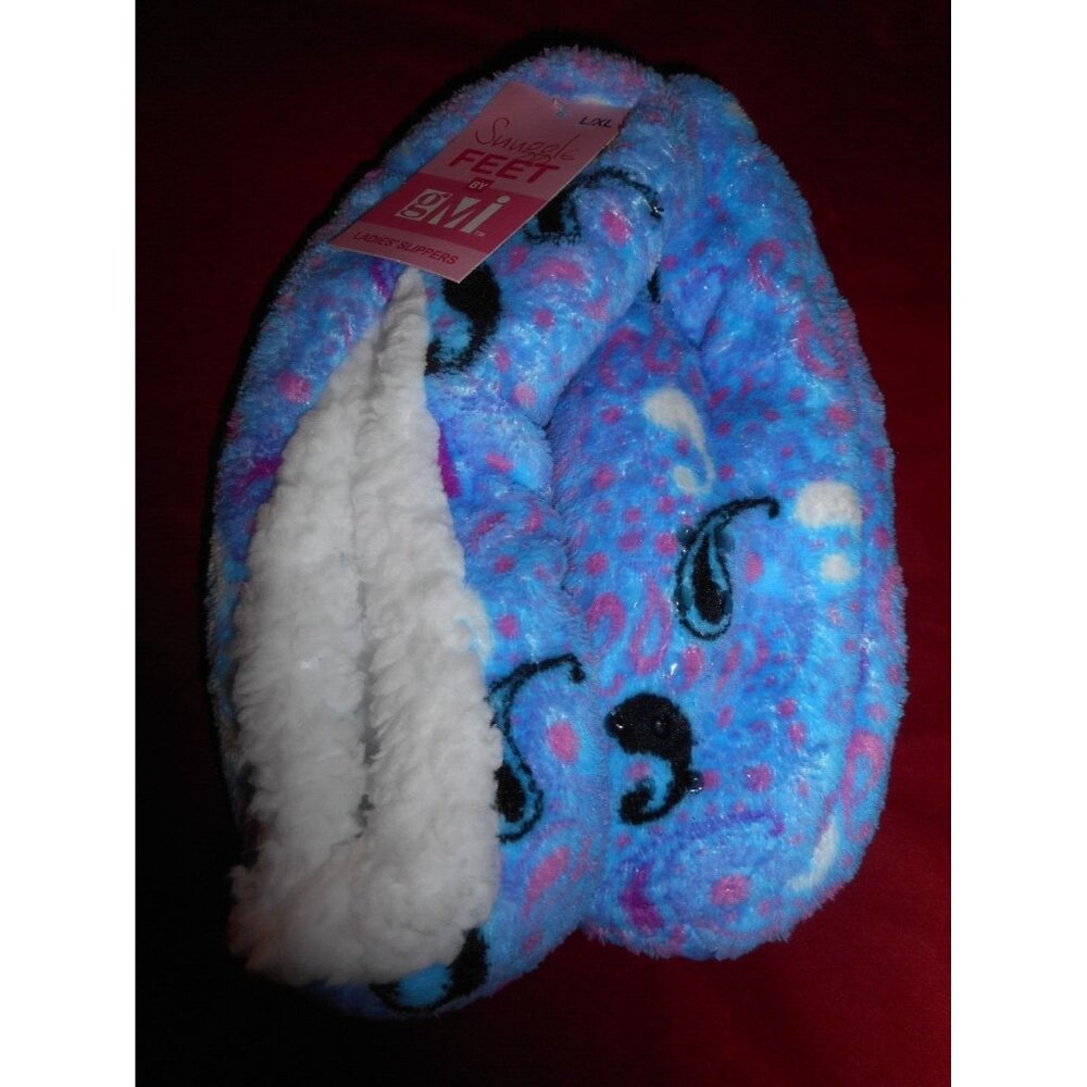 1 Pair Womens Snuggle Feet Non-Slip Slipper Size L/XL 8-10 Soft Warm Slippers
